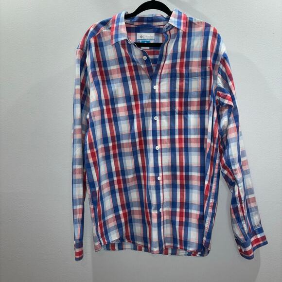 Columbia Men’s Sportwear Company Red White and Blue Long Sleeve 
Size Large - Picture 1 of 10